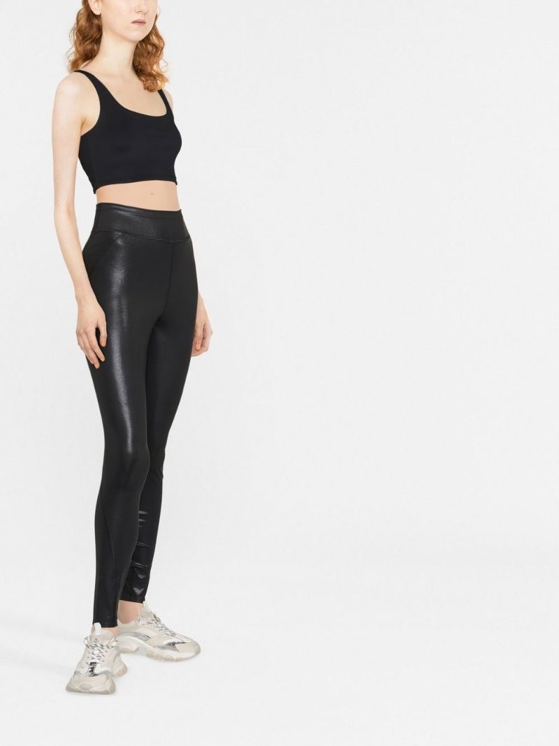 high-waisted logo-print leggings - 4