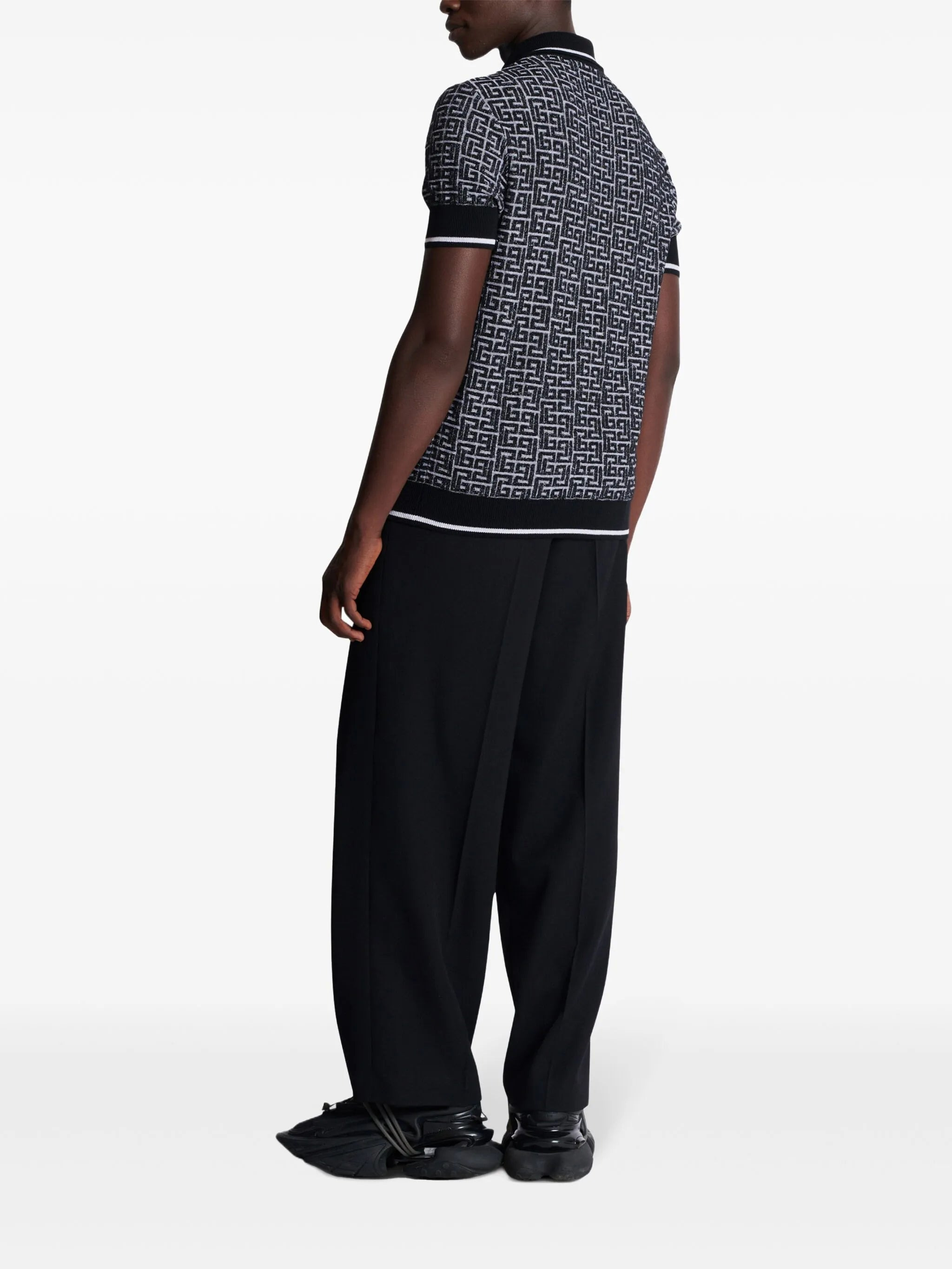 Labyrinth knitted polo shirt - 4
