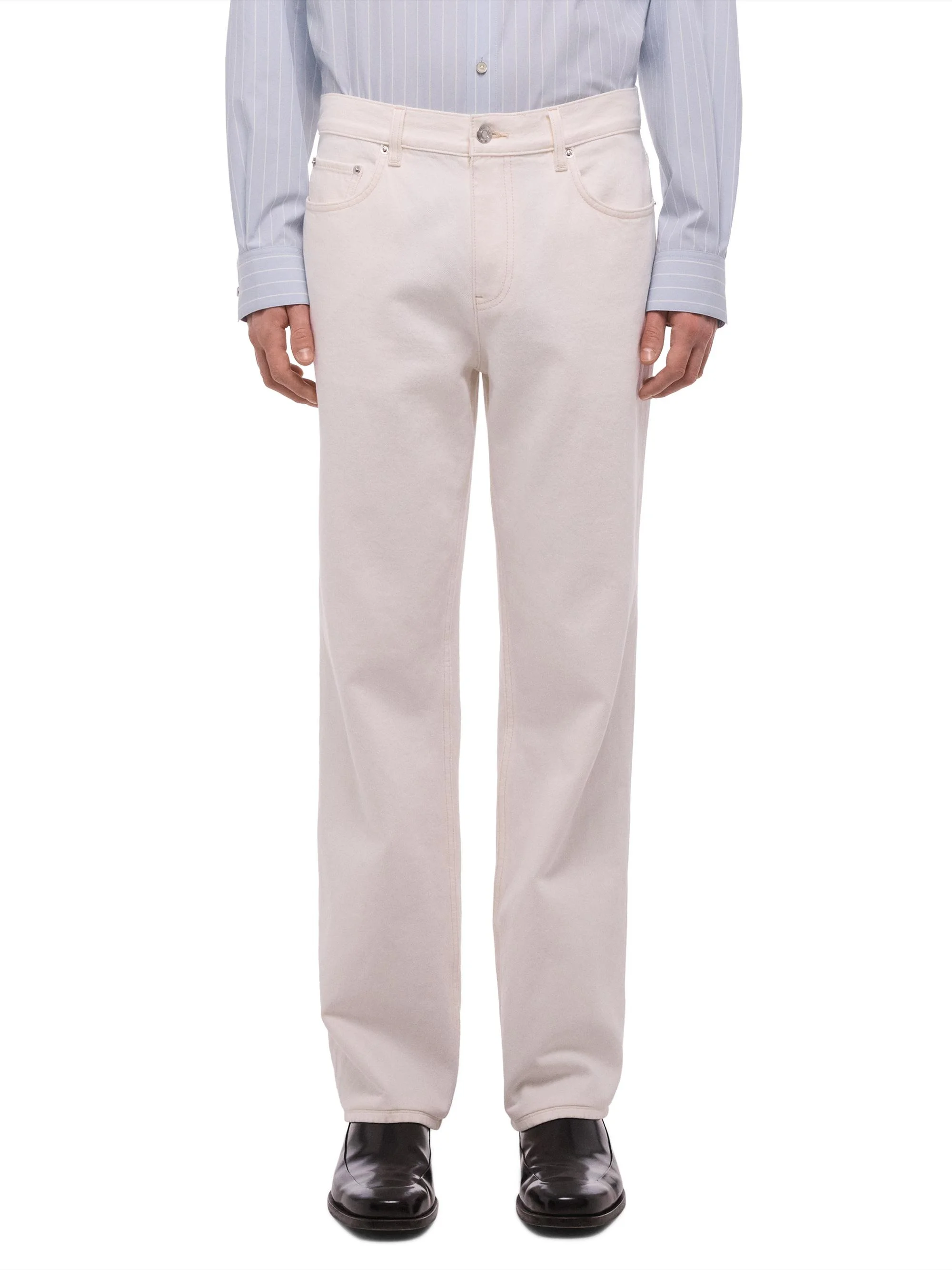 Men's Wardrobe Rinsed Jeans - Matte White - 1