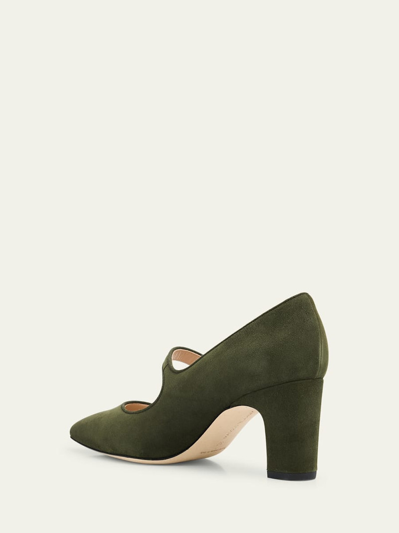 Manolo Blahnik Campariba Kid Suede Pumps outlook