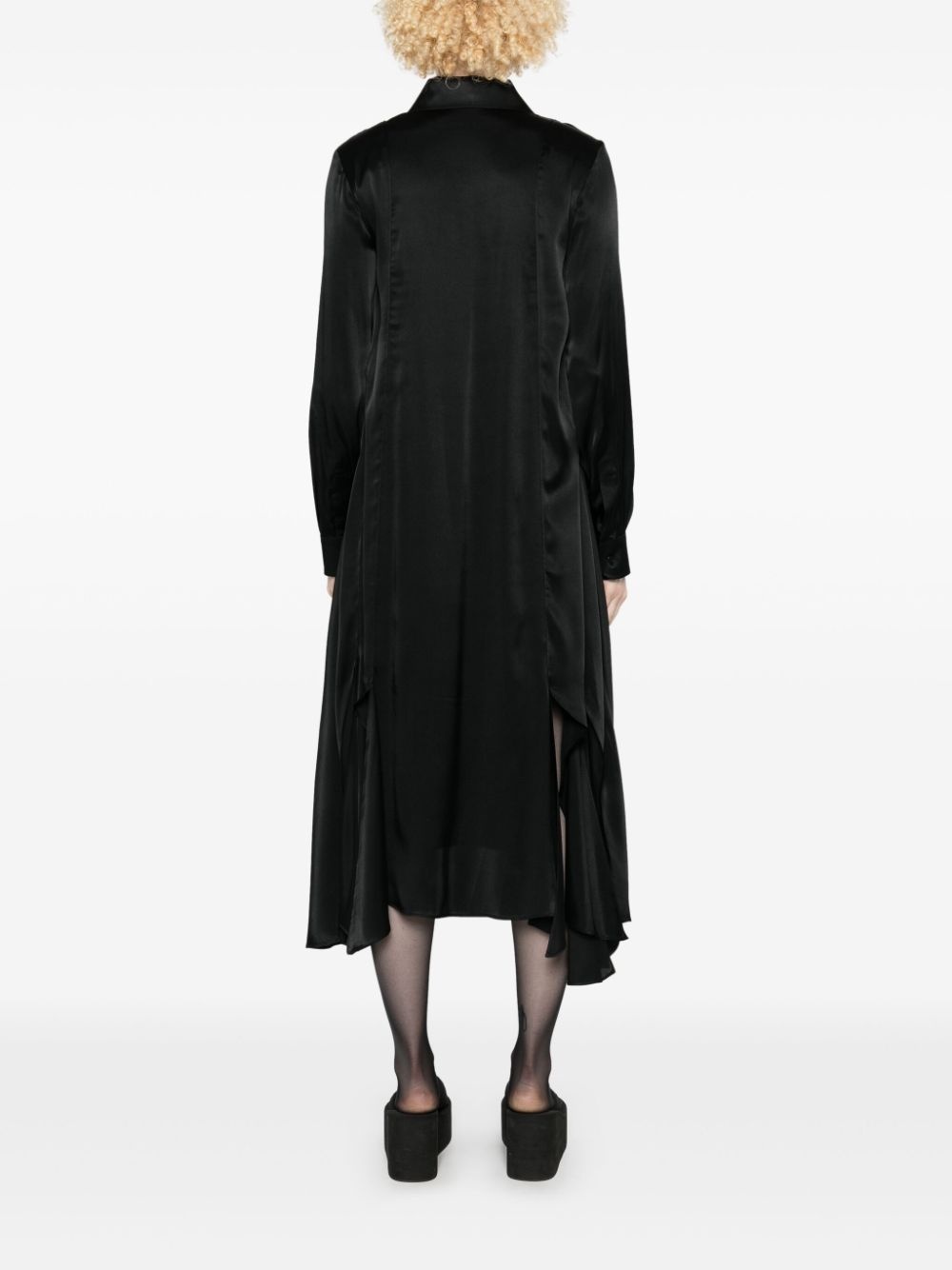 satin midi dress - 4