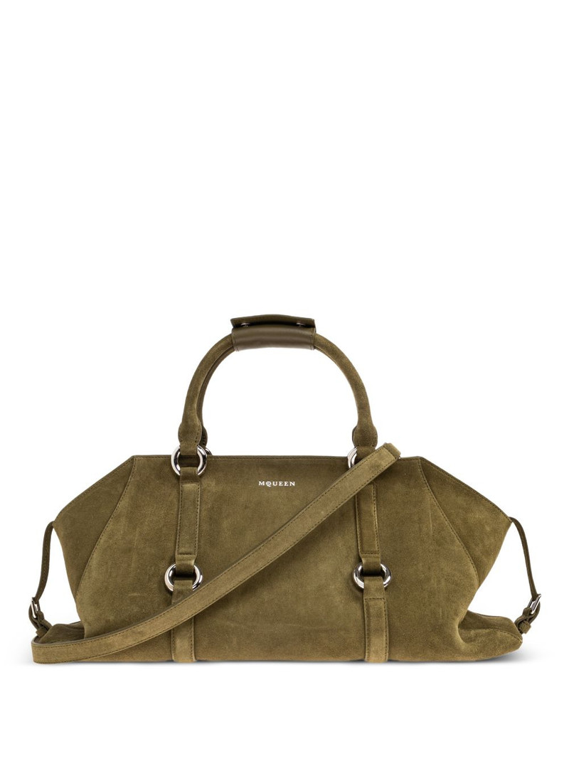 suede ring-detail tote bag 1