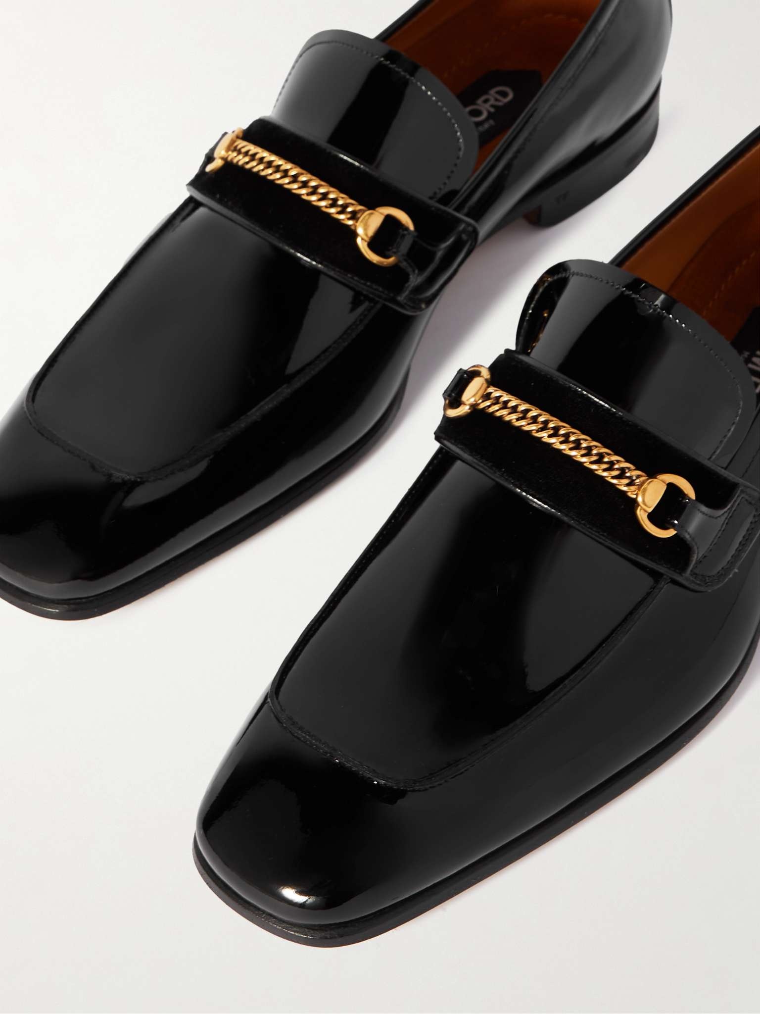Bailey Embellished Patent-Leather Penny Loafers - 6