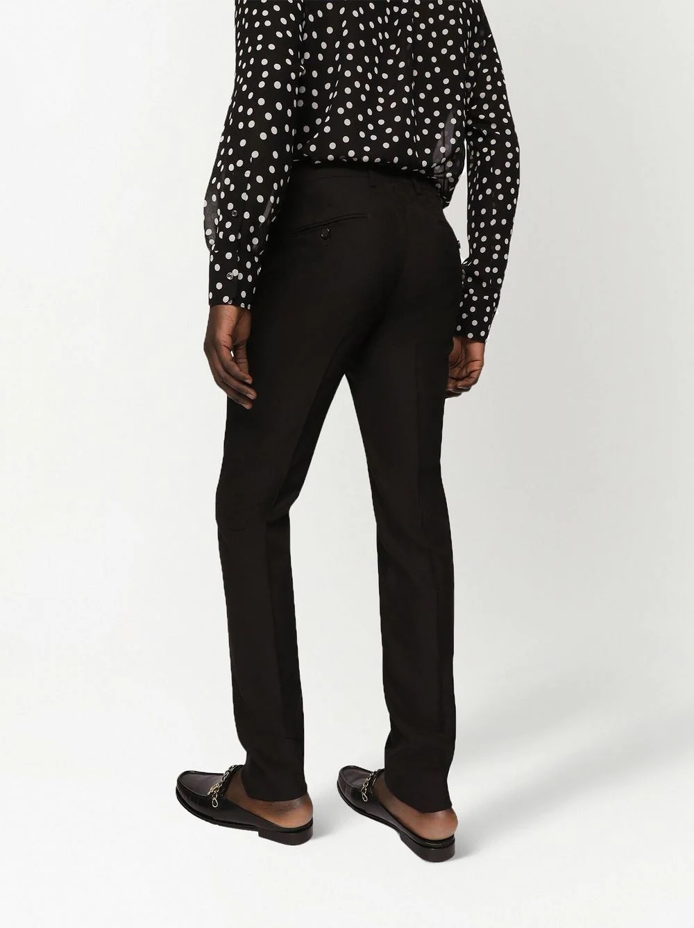 wool jacquard tailored trousers - 5