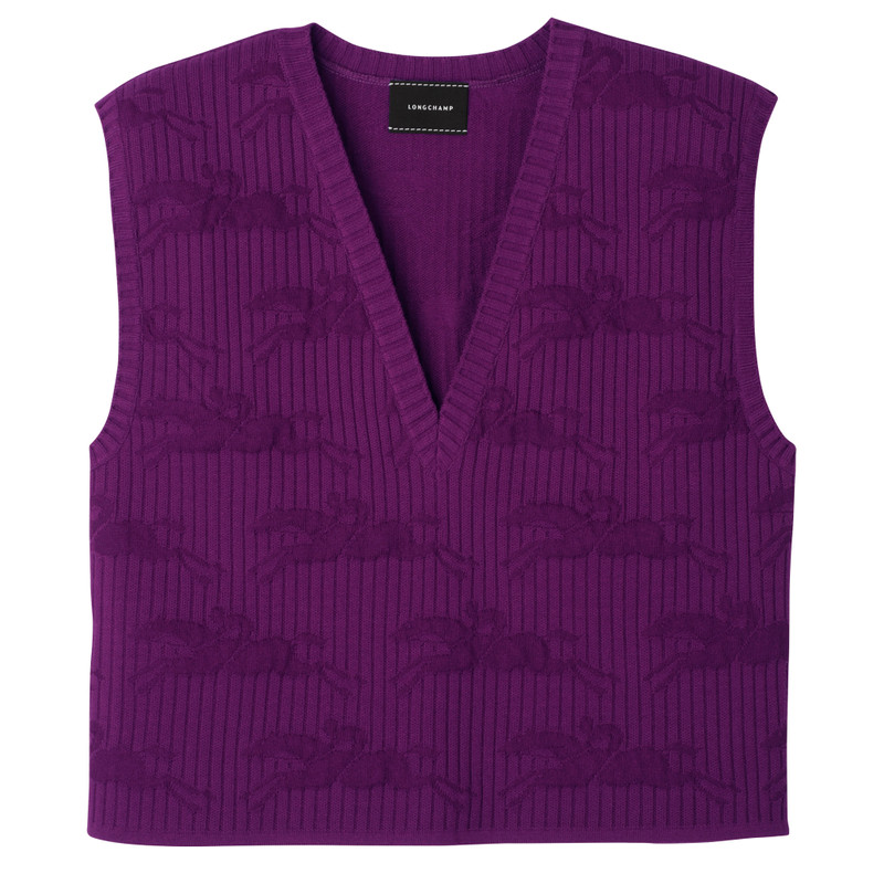 Sleeveless sweater Violet - Knit 1