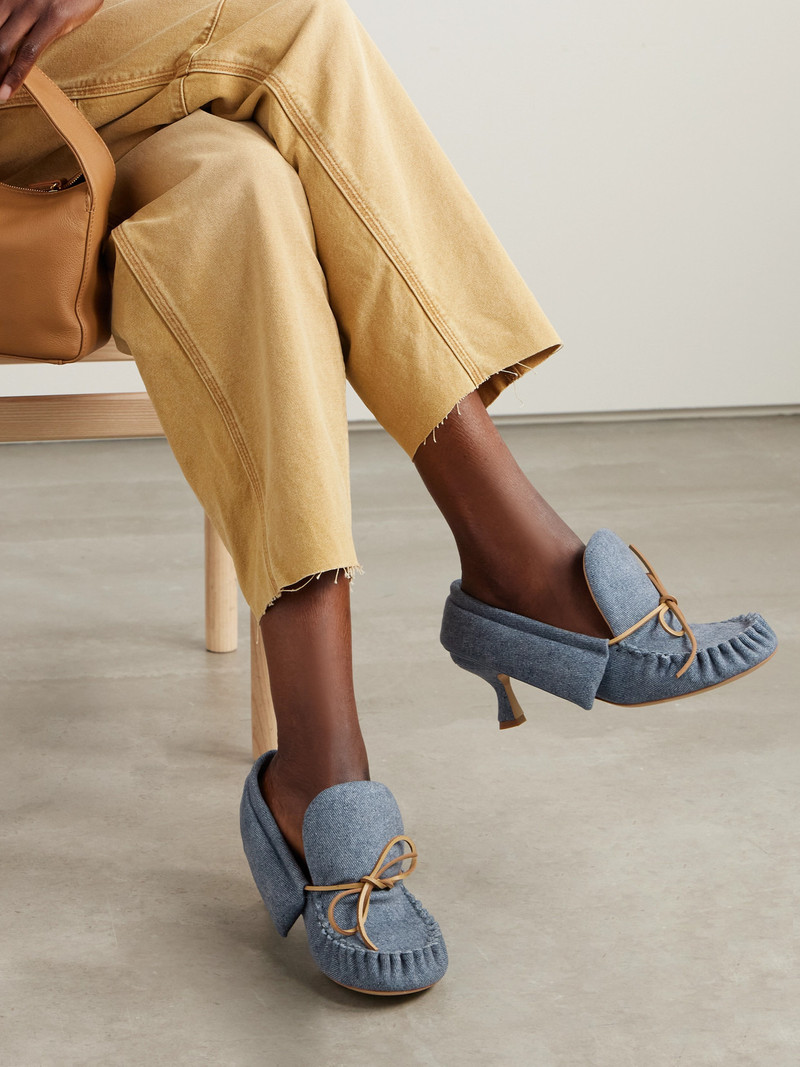 JW Anderson Babush Bow-detailed Denim Pumps outlook