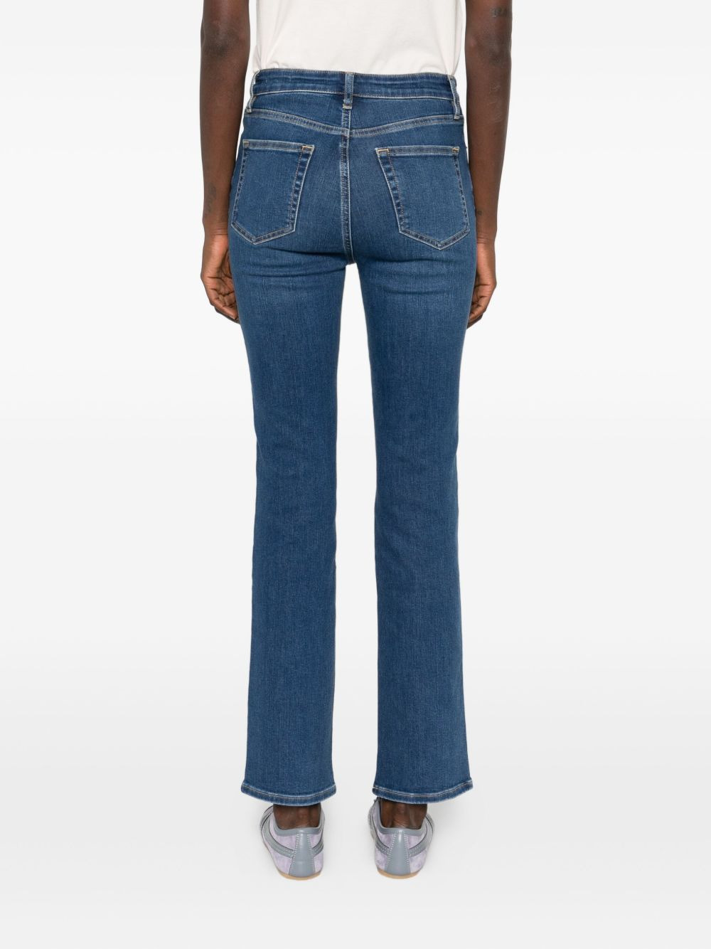 whiskering-effect jeans - 4