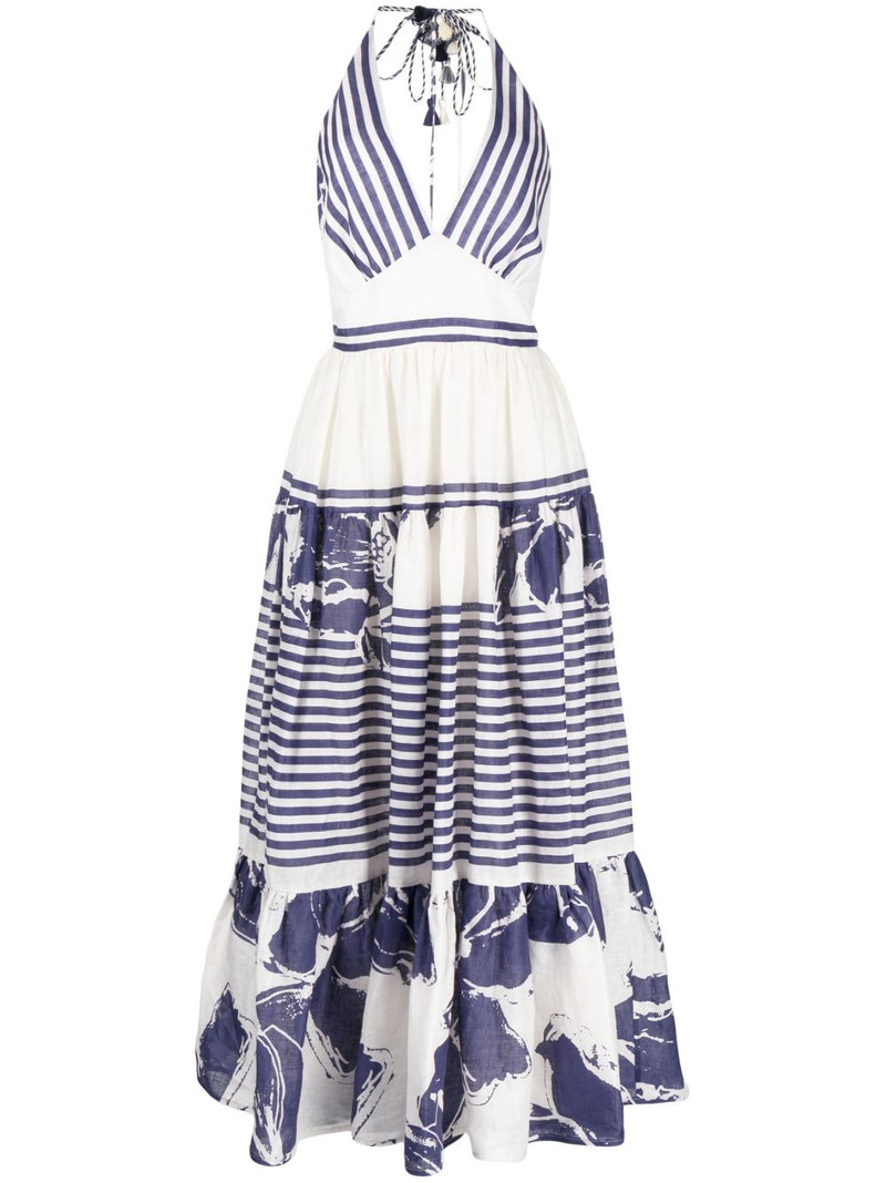 Valerie floral stripes-print dress 1