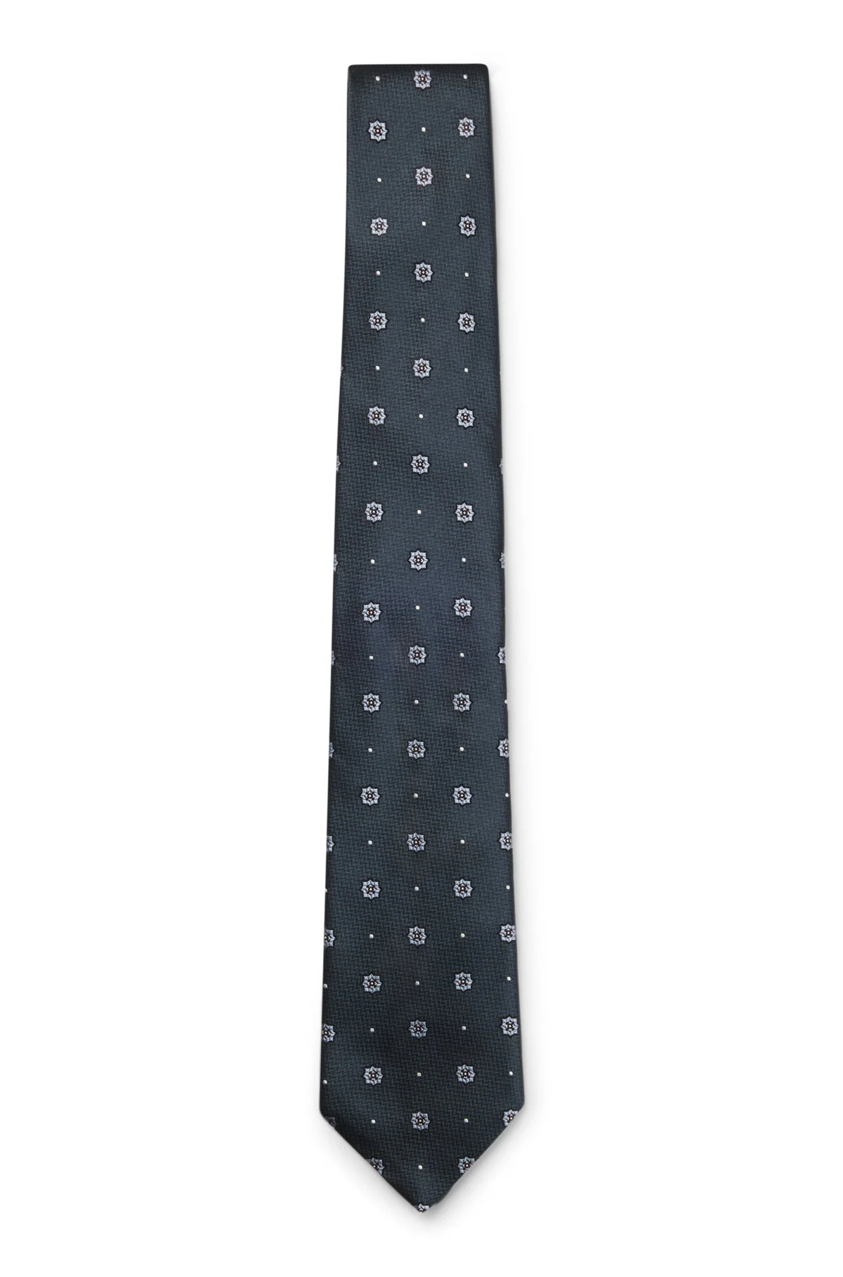 BOSS ONE SILK TIE WITH JACQUARD PATTERN - 1