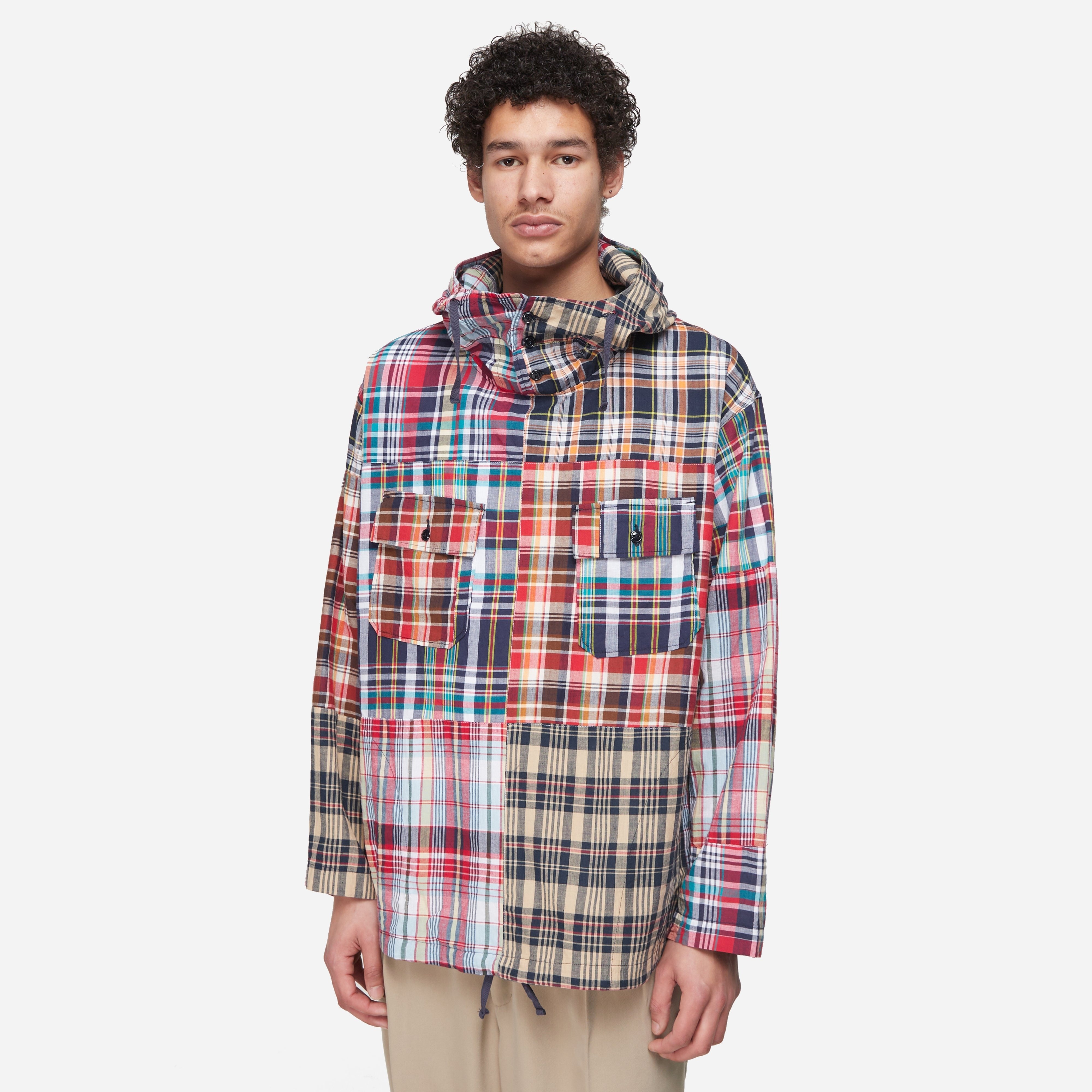 トップス engineered garments CAGOULE SHIRT Engineered Garments Cagoule Shirt, Light Blue – Glasswing