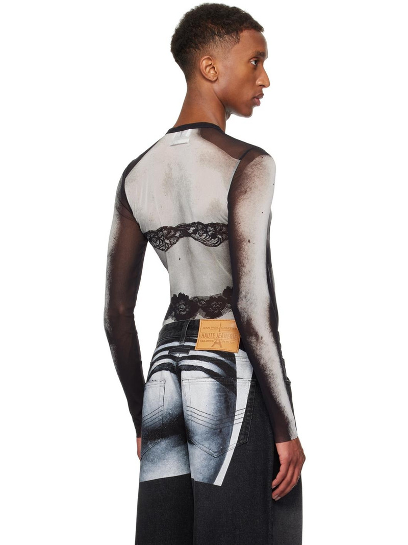 Black & White 'Body Lace Marinière' T-shirt 3