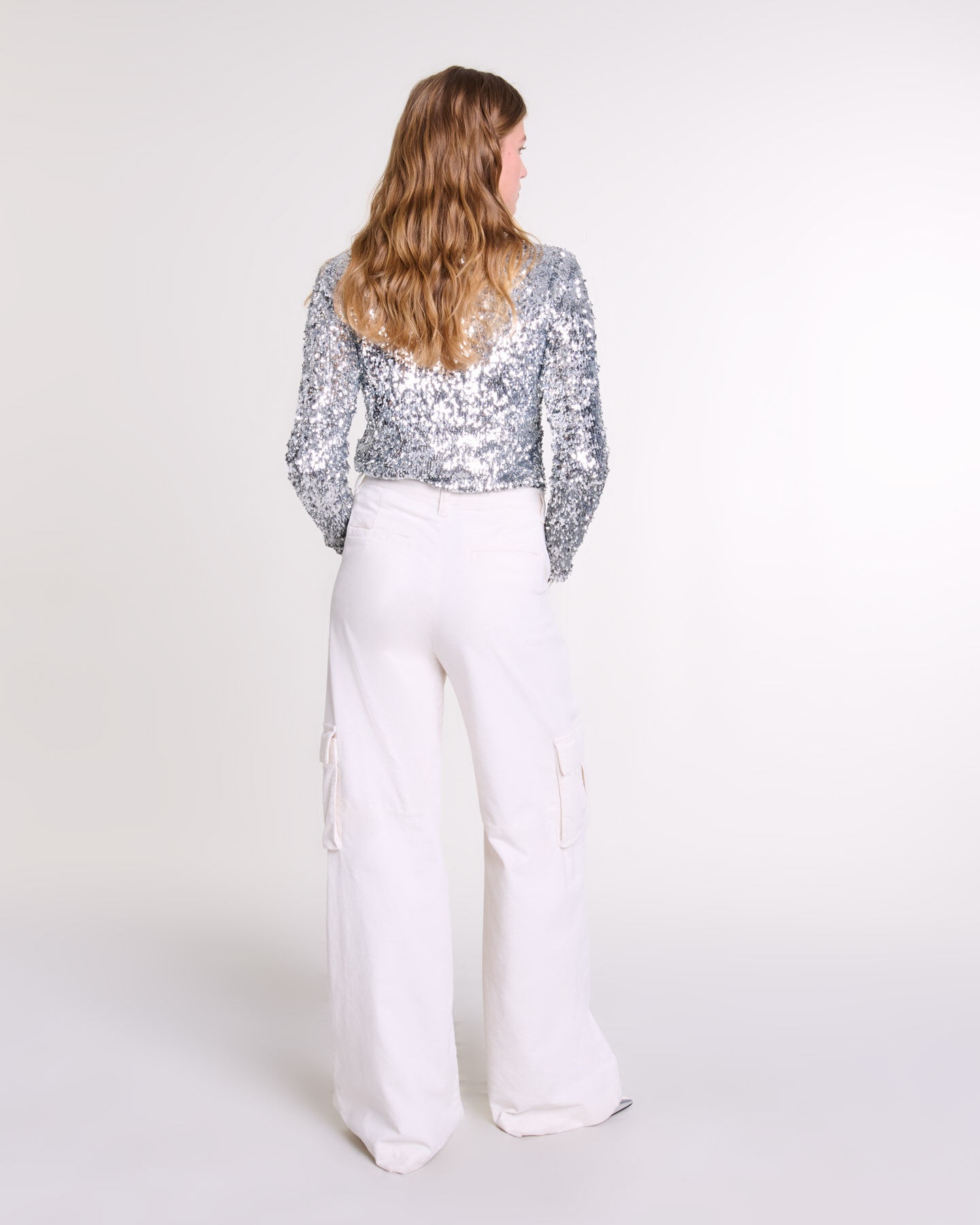Long-sleeved sequinned top - 4
