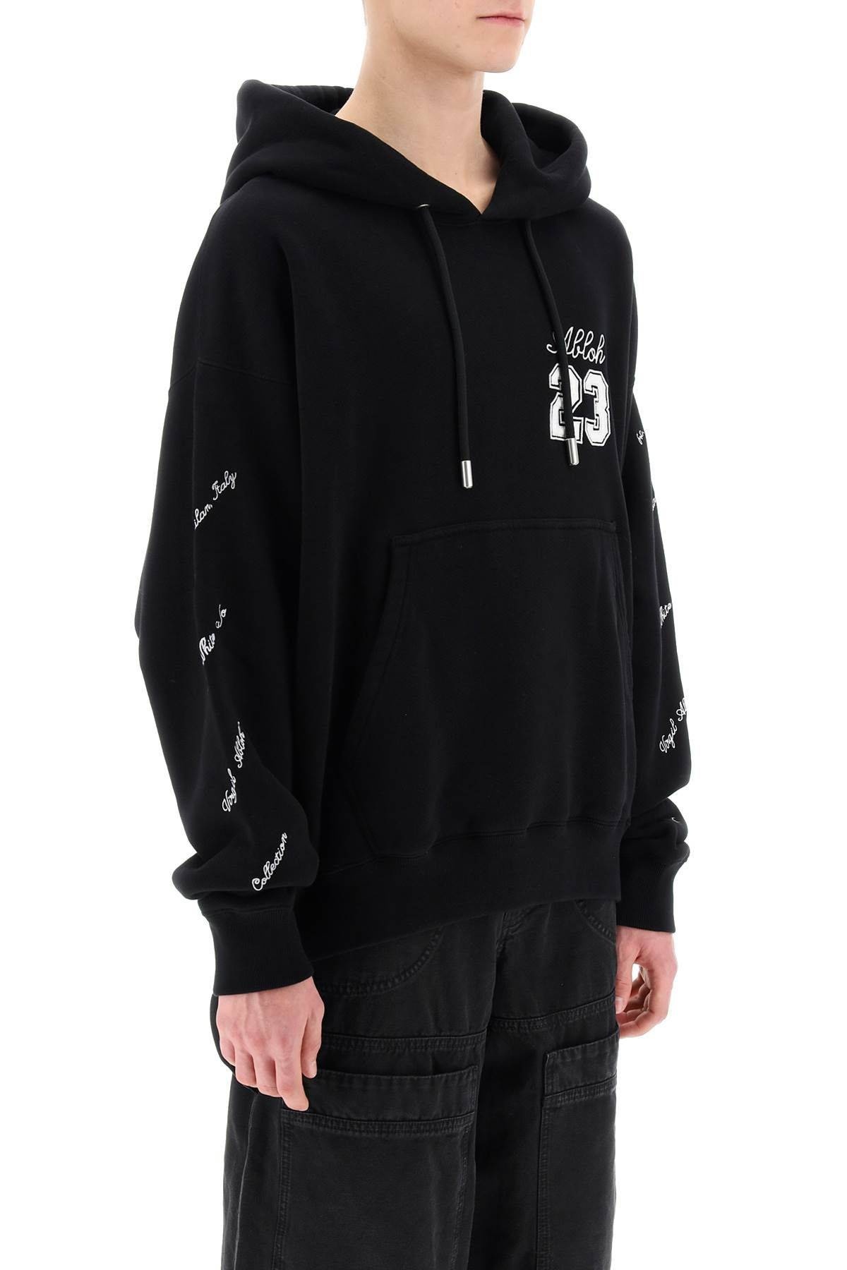 Off-White 23 Skate ロゴ パーカー OFF WHITE | 23 Logo Skate Zip Hoodie | Men | Black White