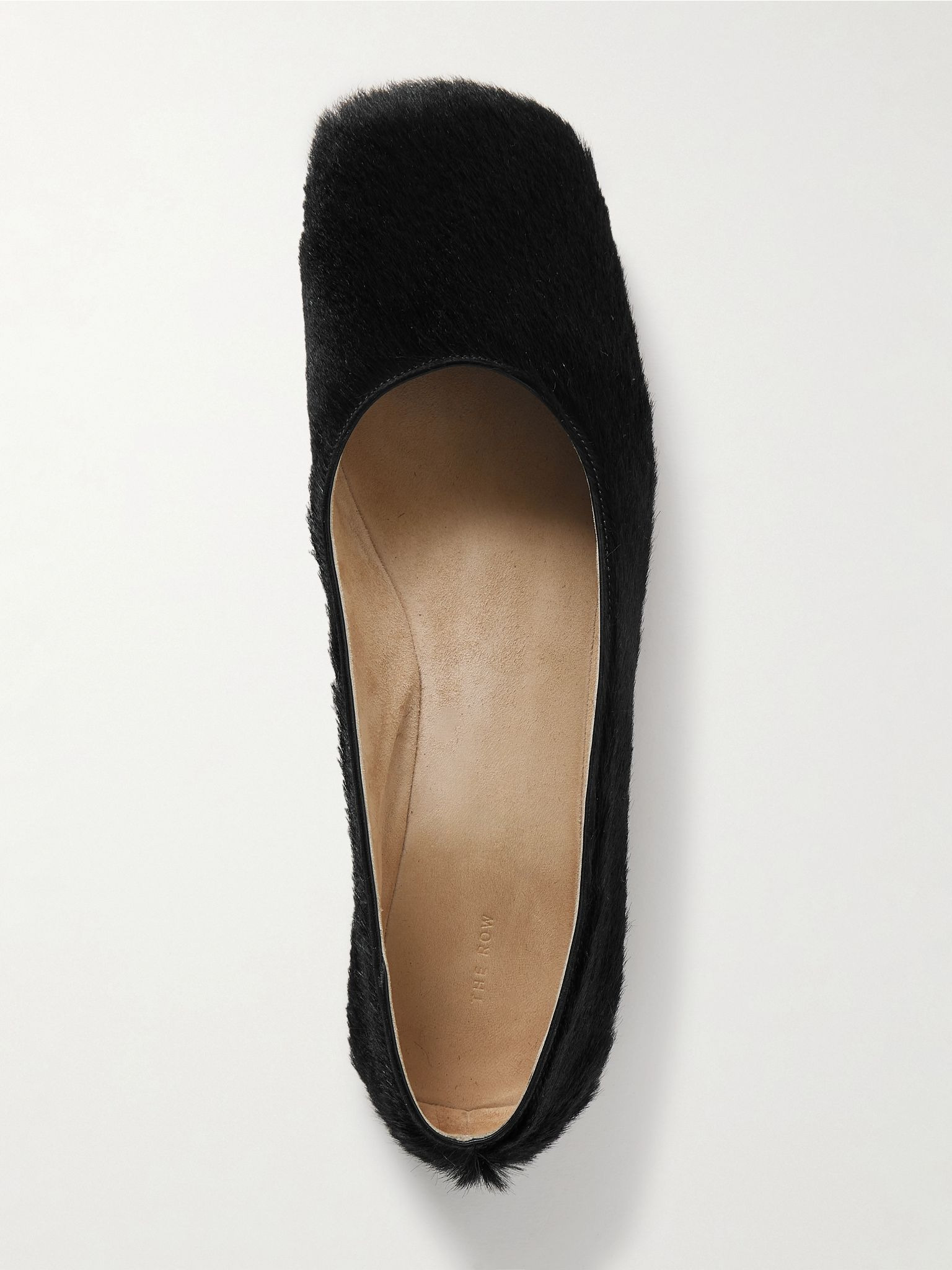Calf hair ballet flats Black - 5