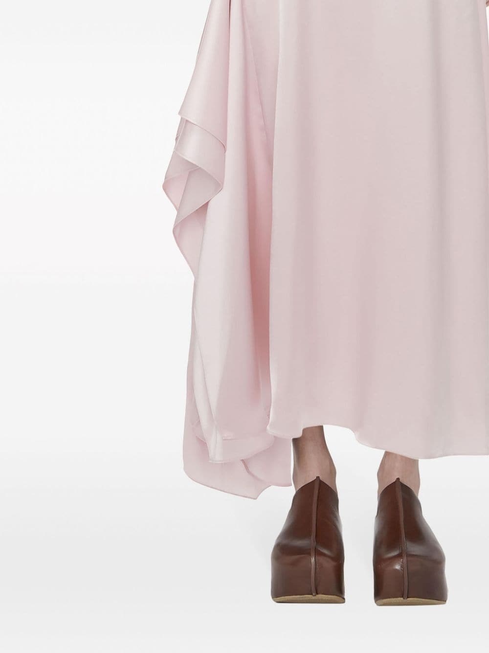 sleeveless draped midi dress - 5