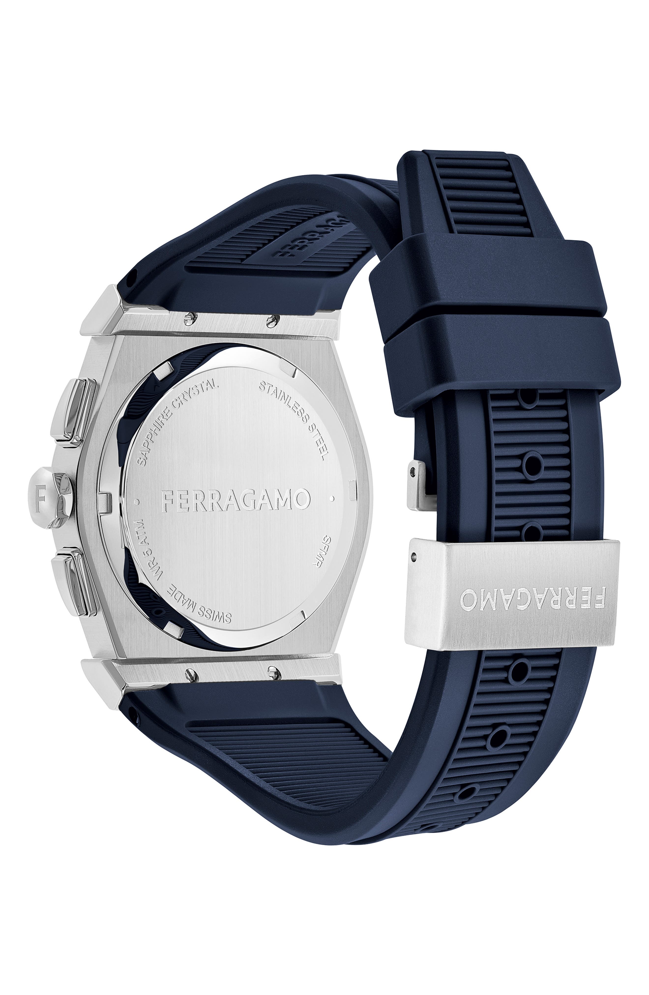Vega Chronograph Silicone Strap Watch, 42mm - 3
