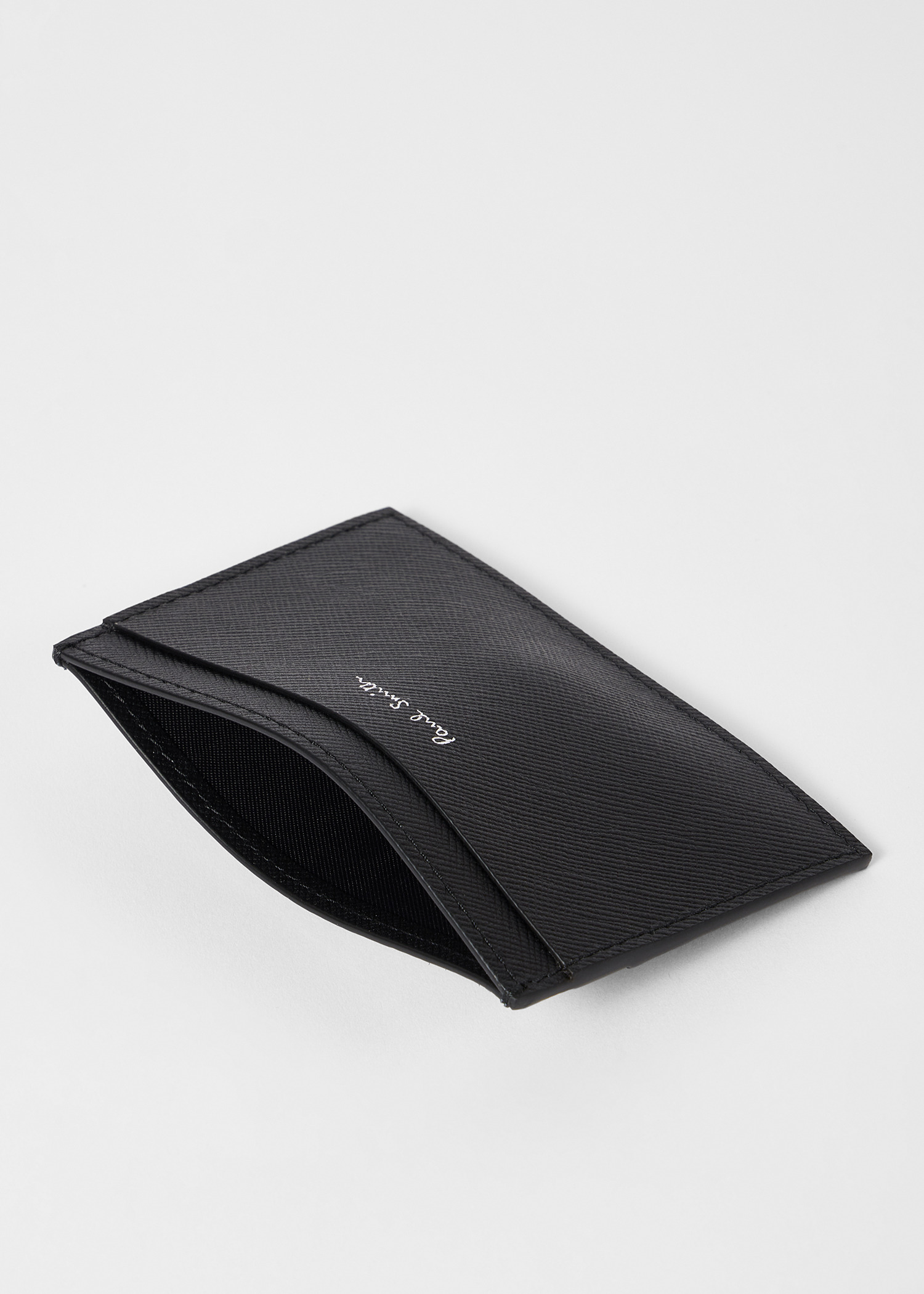 Black Leather 'Pixelated Mini' Card Holder - 3