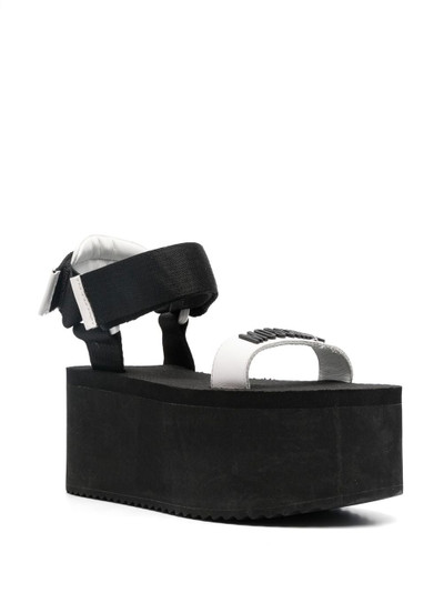 Moschino logo-strap platform sandals outlook