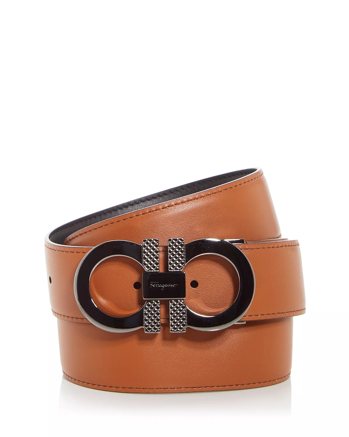 Men's Double Gancini Reversible Leather Belt - 2