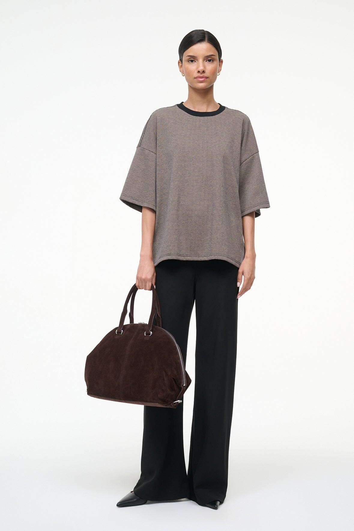 STAUD CAPSULE TOP HOUNDSTOOTH - 5