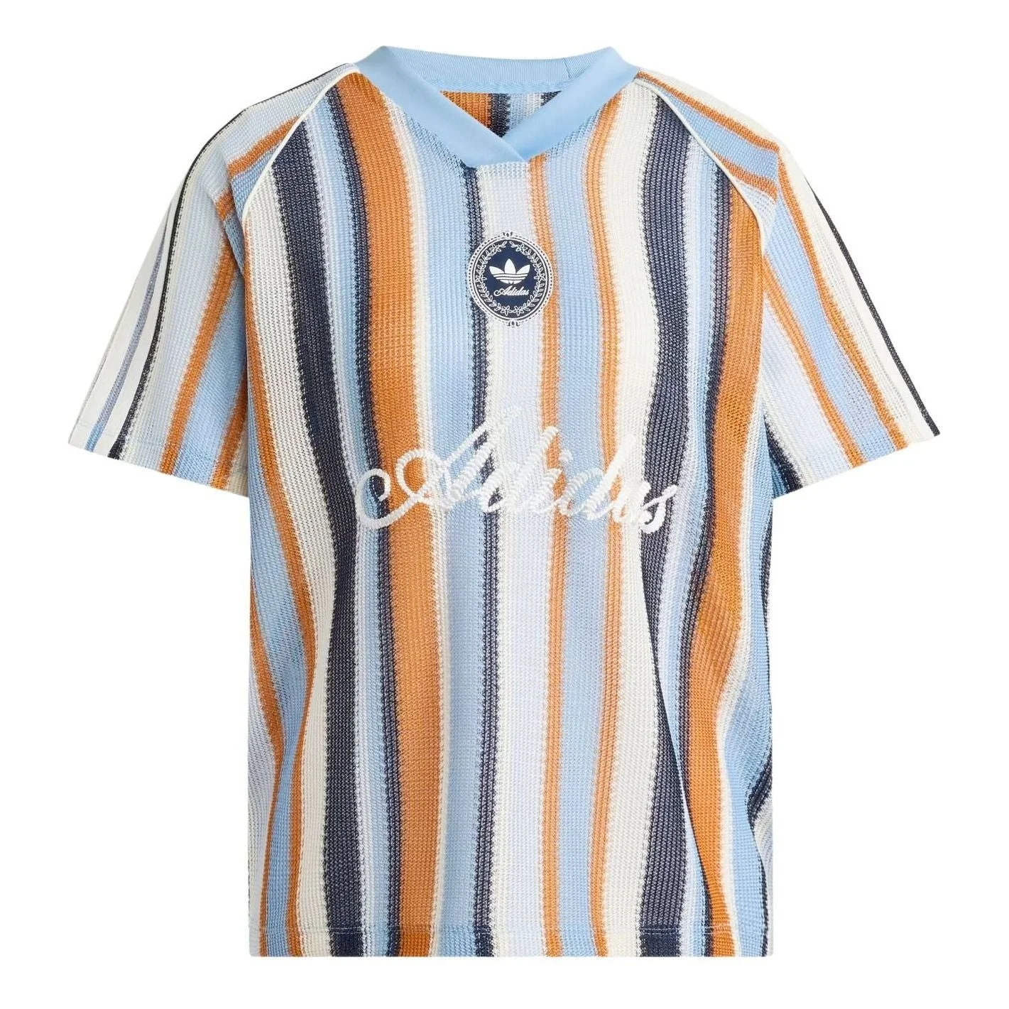 (WMNS) adidas Summer Glow Knitted Oversized Jersey Asia Sizing 'Ash Blue' KY3160 - 1