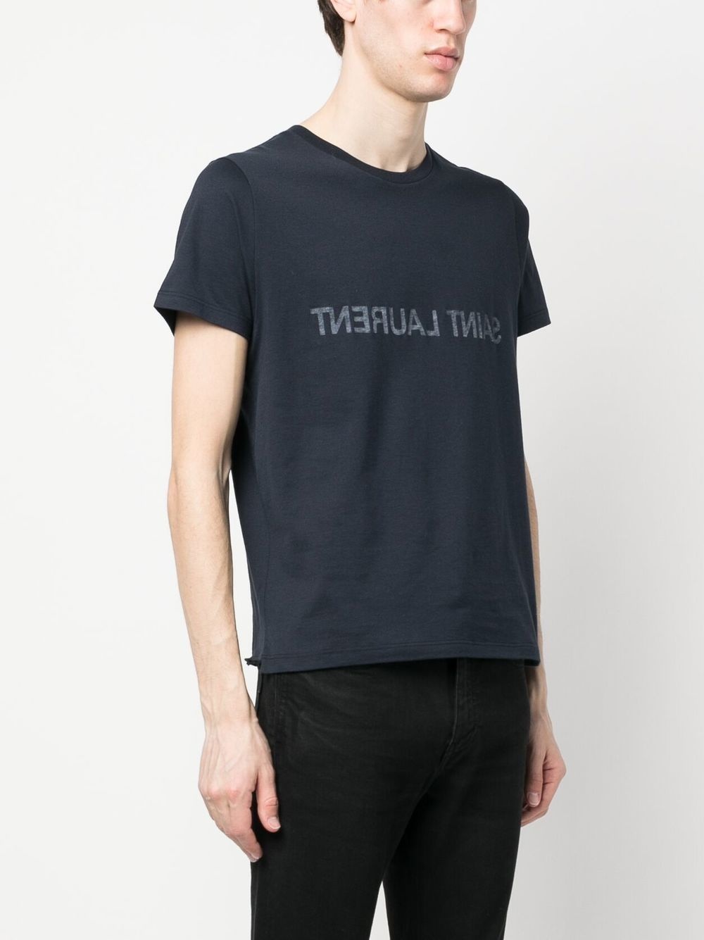Reverse logo-print cotton T-shirt - 3