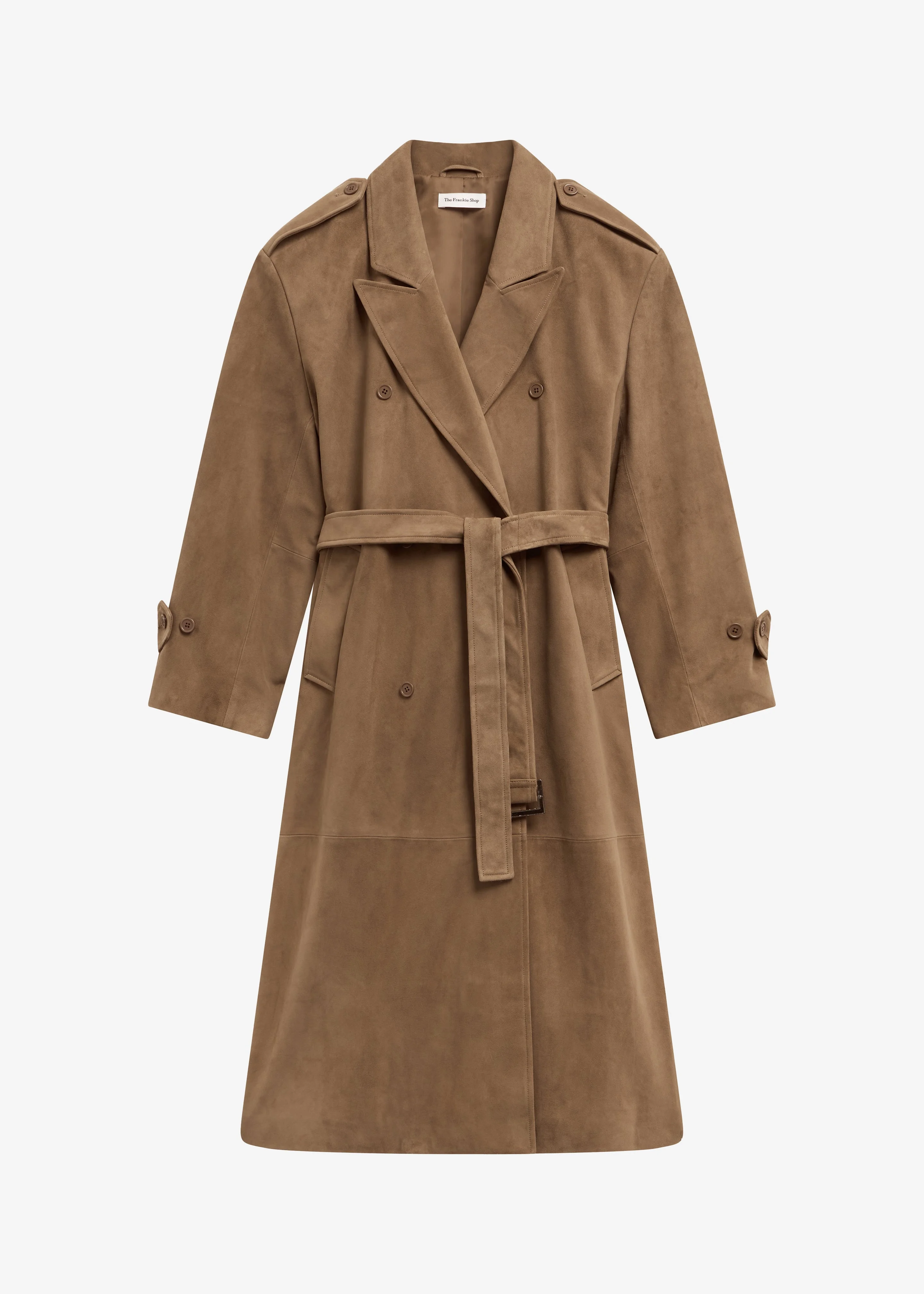 Pembroke Faux Suede Trench - Camel - 1