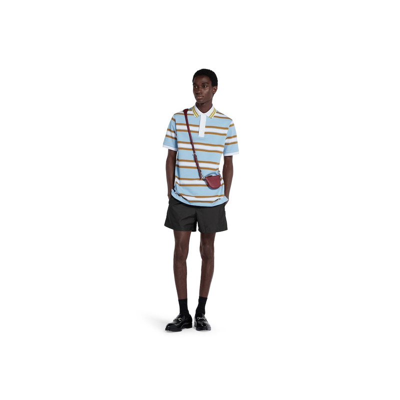 GUCCI Striped cotton jersey polo top outlook