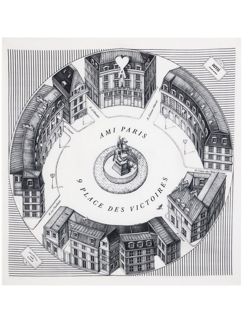 map-print silk scarf 1