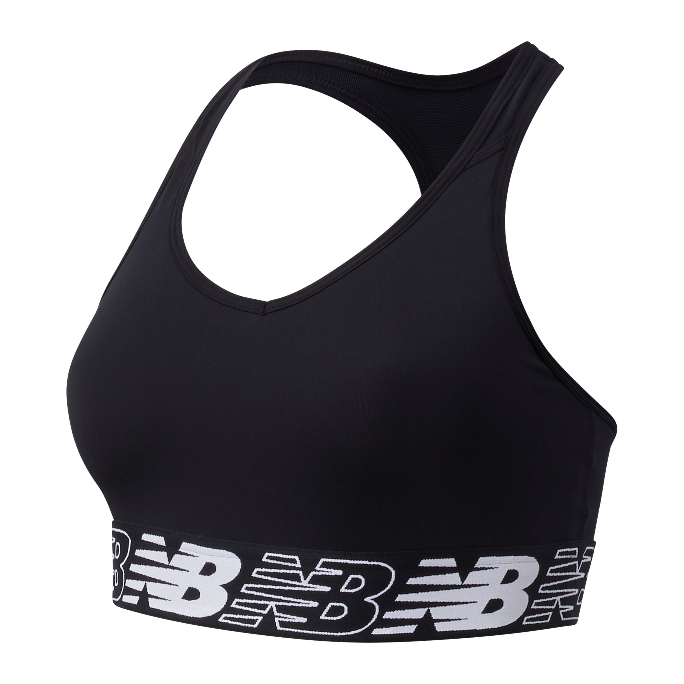 New Balance Women's Relentless Crop Bra 22, Black, Large at