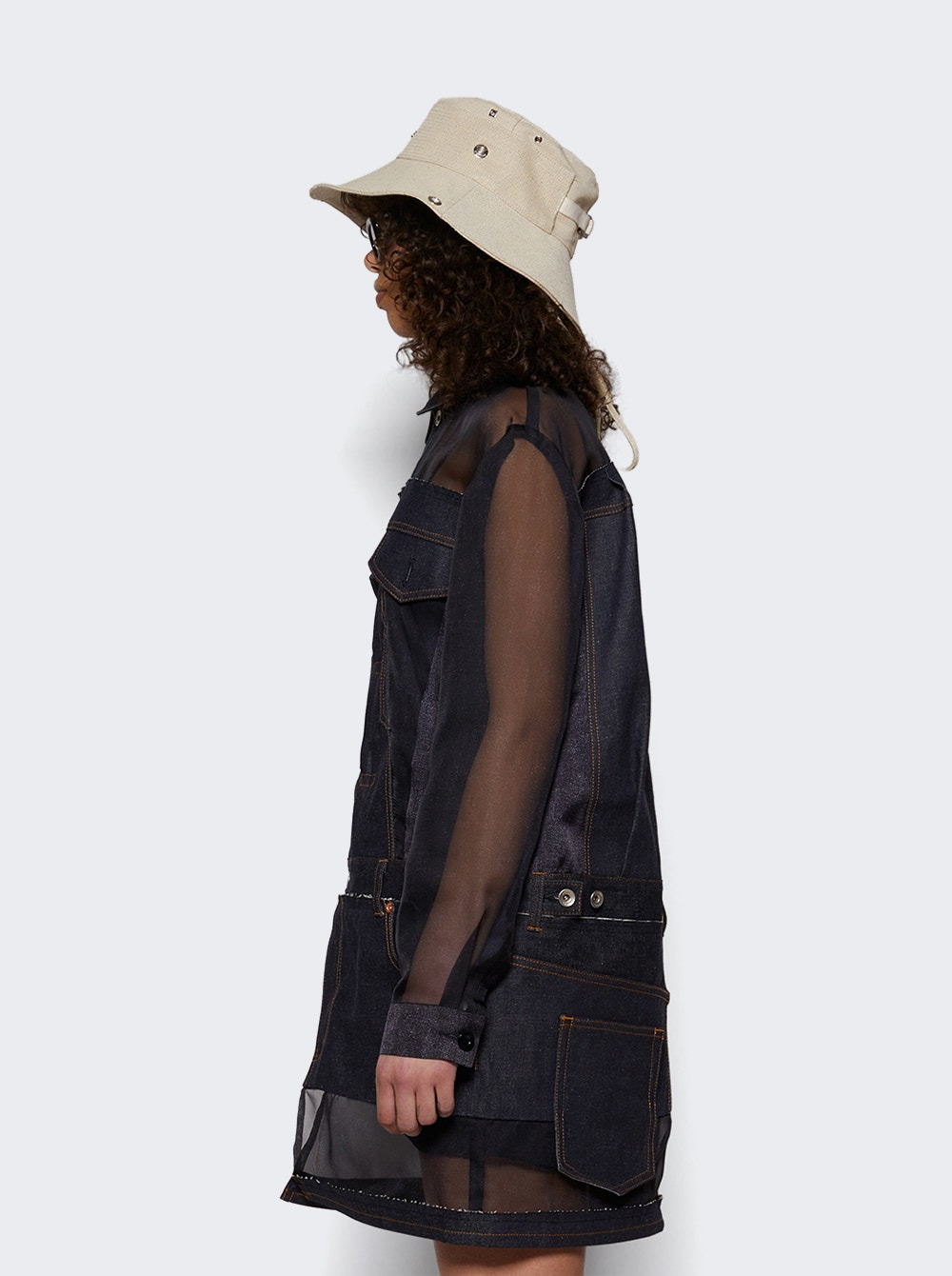 Denim Mix Dress Indigo - 3
