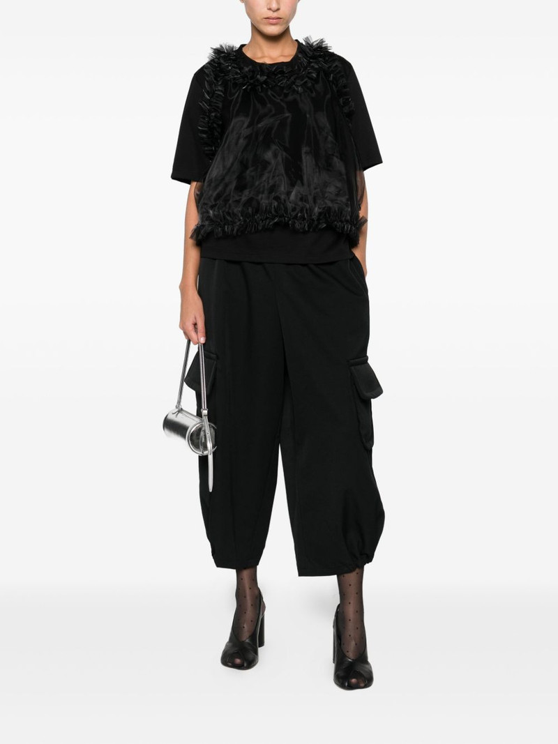 Noir Kei Ninomiya ruffled overlay top outlook