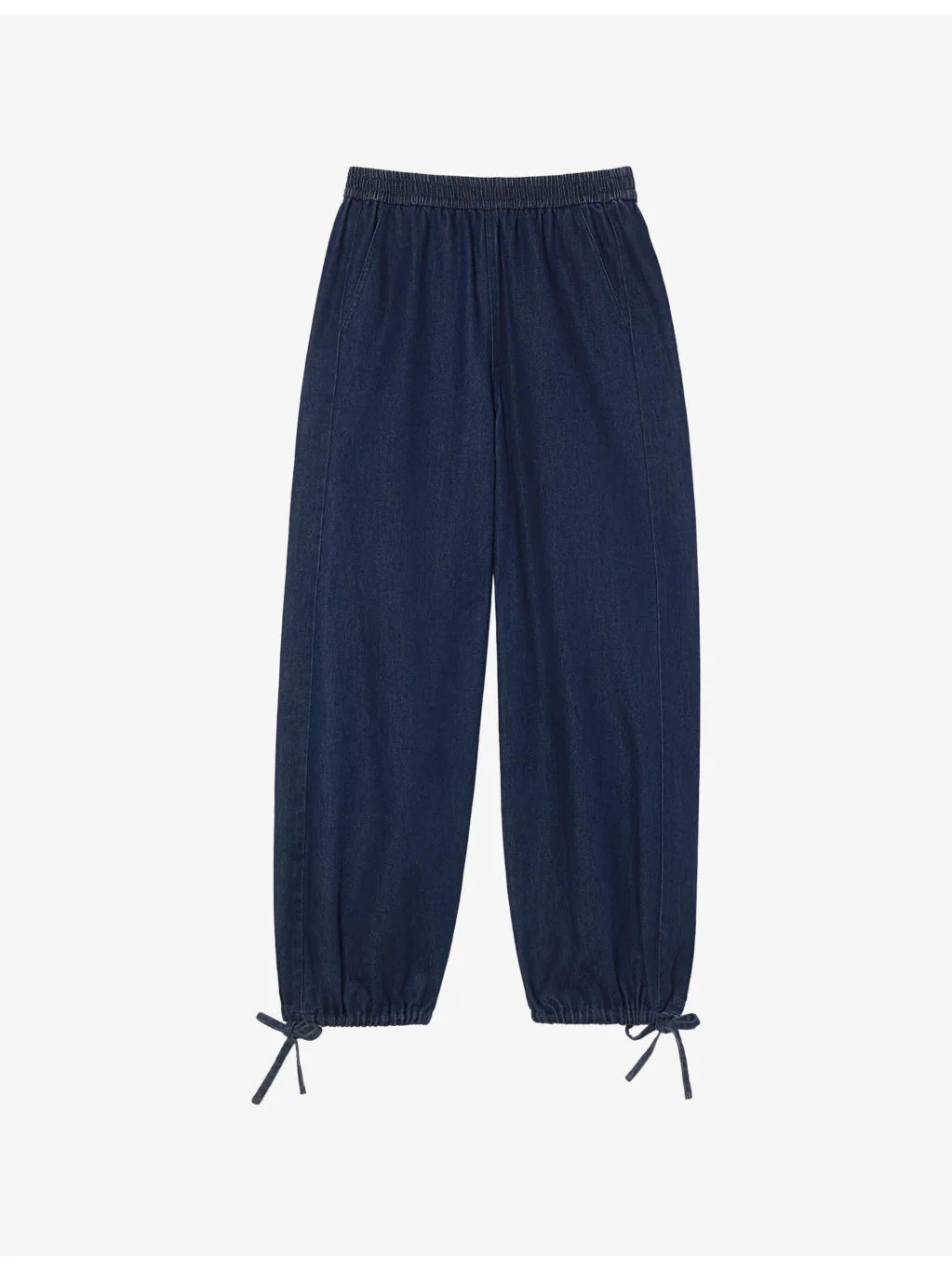 Tie-Hem Balloon-Leg Cotton-Blend Trousers - 1