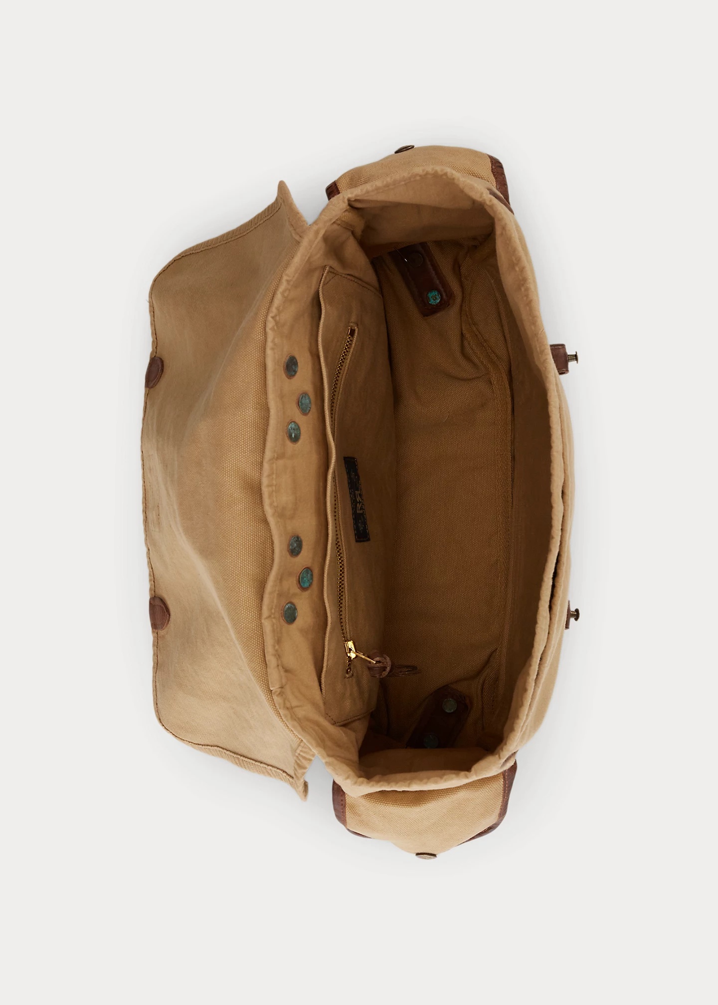 Leather-Trim Canvas Backpack - 4
