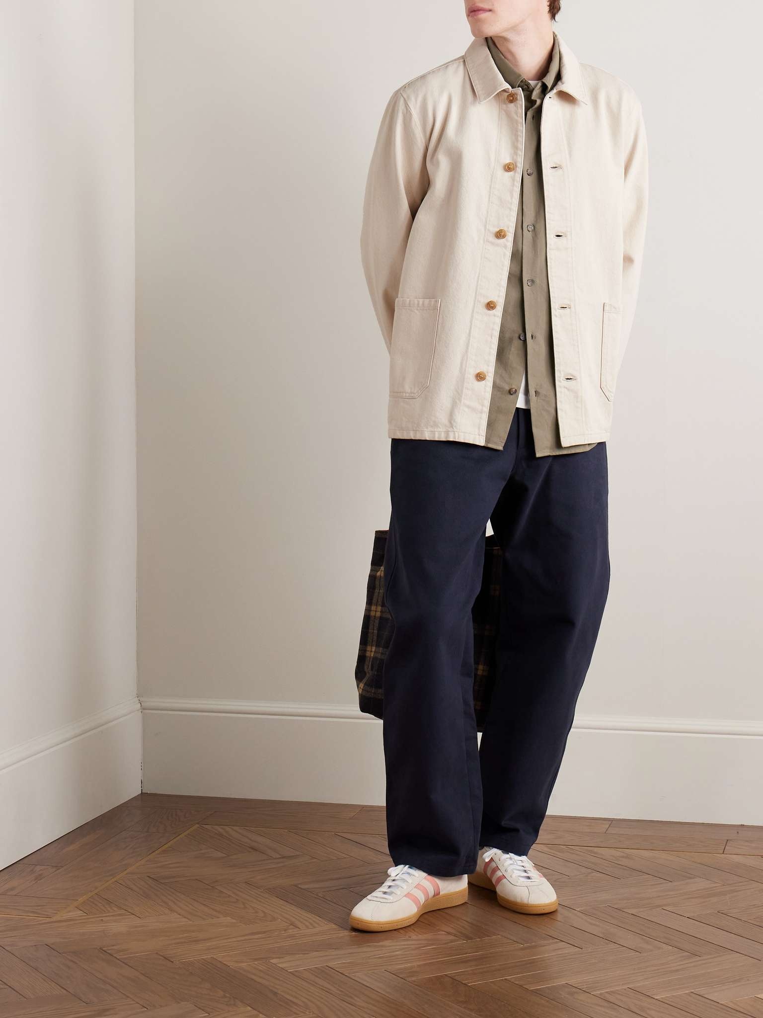 Kerlouan Logo-Embroidered Recycled Cotton-Twill Overshirt - 2