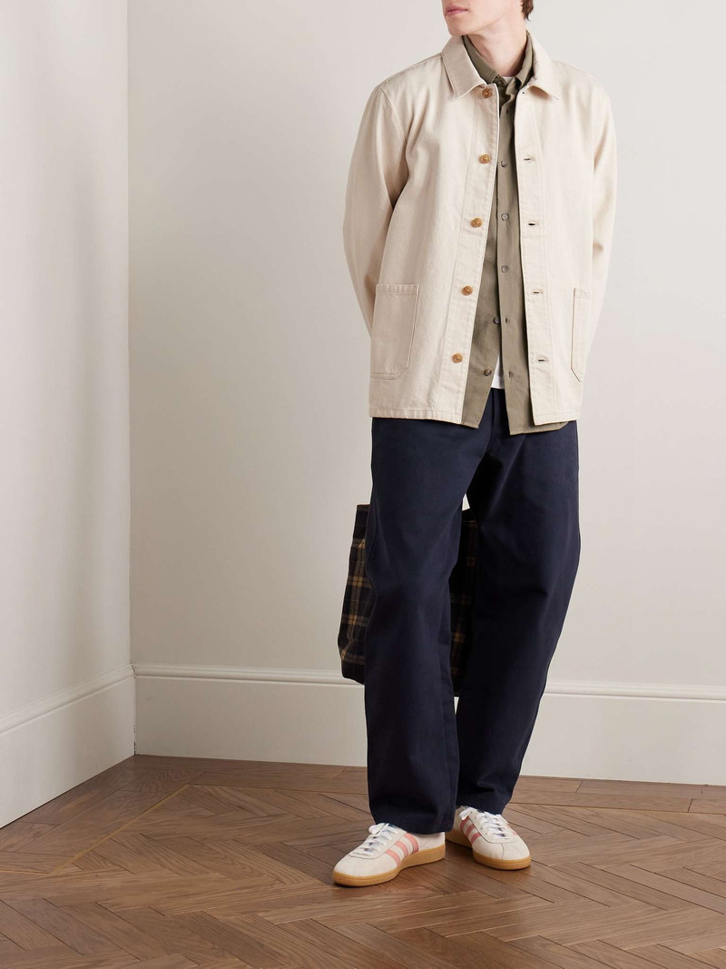 A.P.C. Kerlouan Logo-Embroidered Recycled Cotton-Twill Overshirt outlook