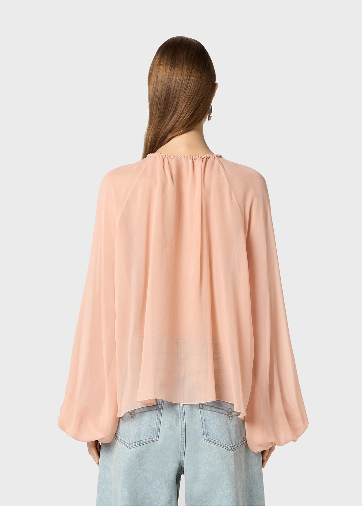 GEORGETTE BLOUSE WITH RUFFLES - 4
