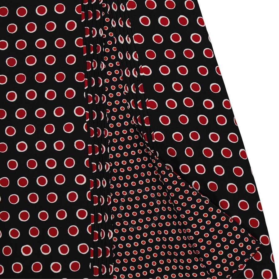 Burberry Spot Print Long-sleeve Silk Dress - 8