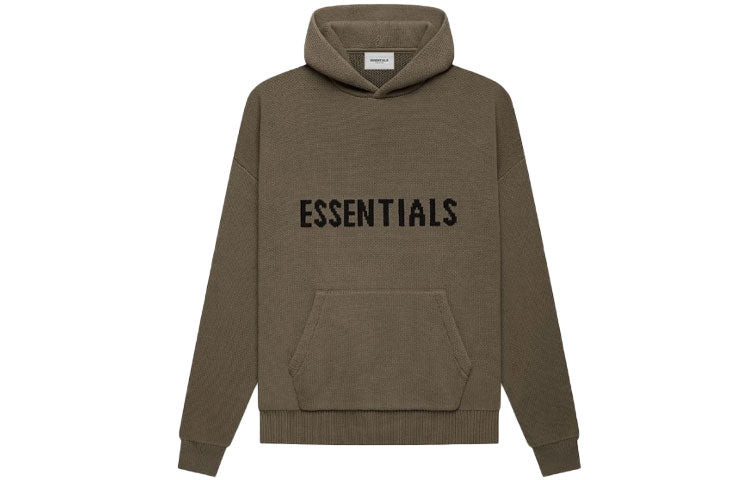 Fear of God Essentials FW21 Knit Pullover Logo Hoodie 'Harvest' FOG-FW21-014 - 2