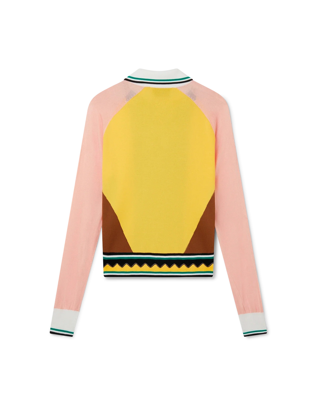 Graphic Panelled Polo Shirt - 2