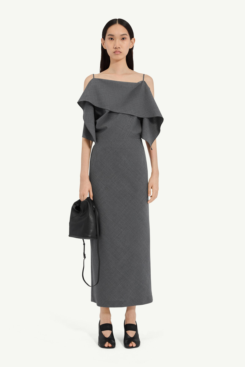 Folded wool dress 1