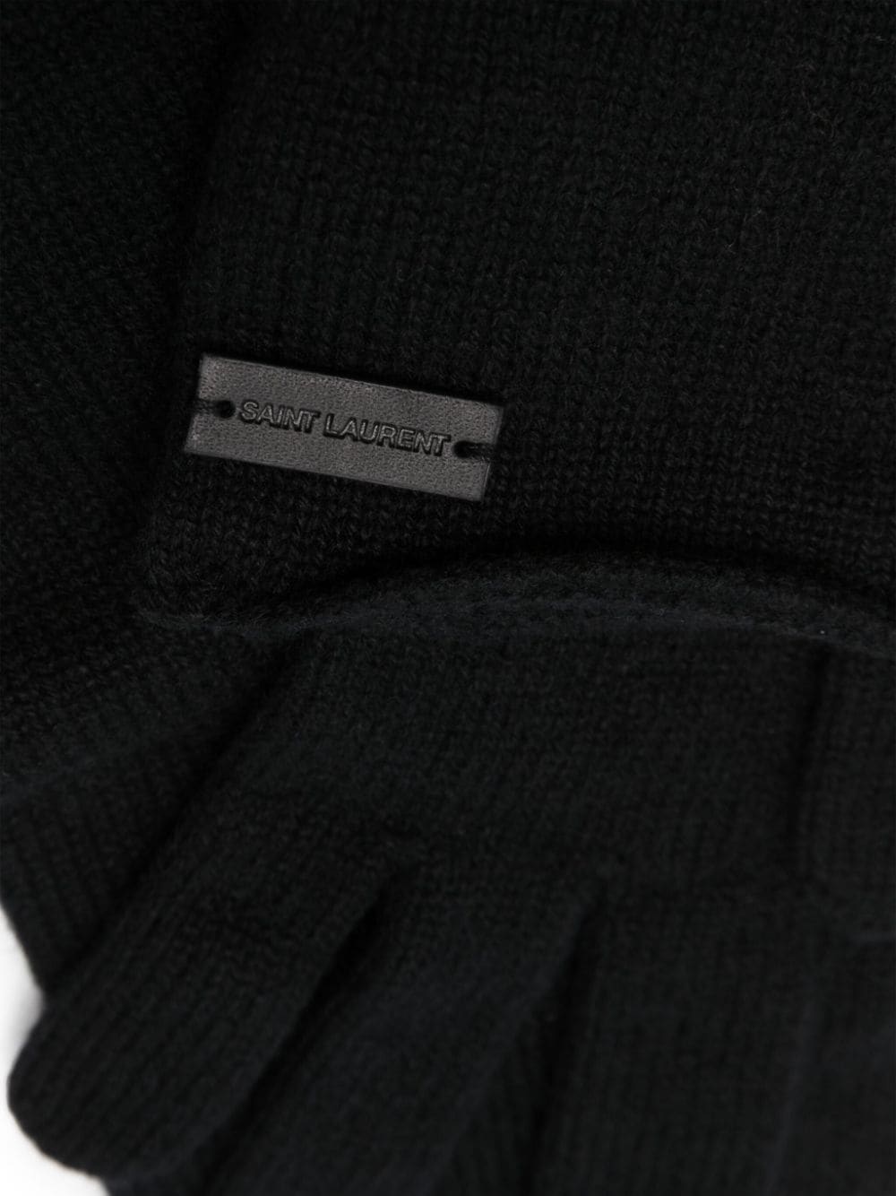 logo-patch cashmere gloves - 2