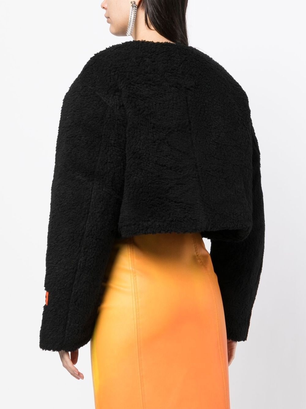 fleece-texture zip-up jacket - 4