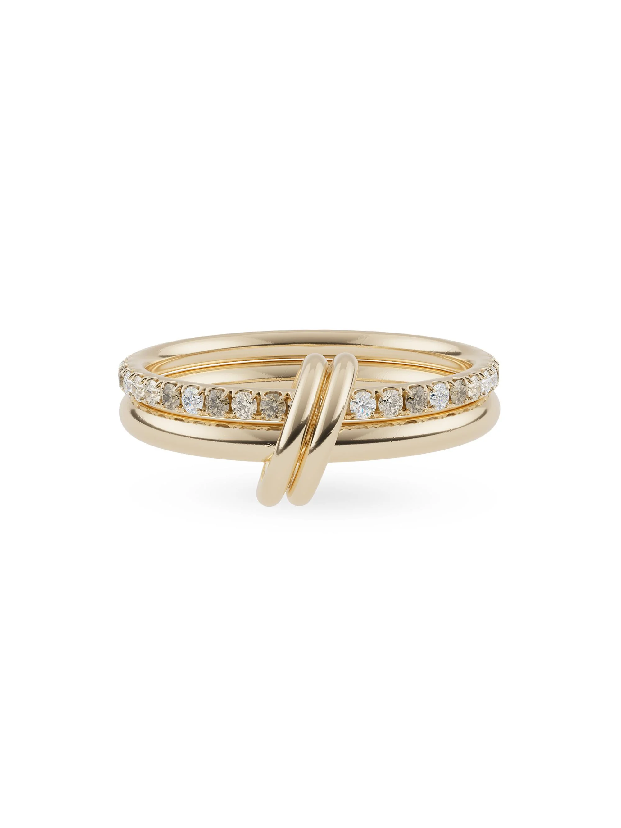Women's Core Ceres 18K Yellow Gold & 0.70 TCW Diamond Double-Band Ring - Yellow Gold - 1