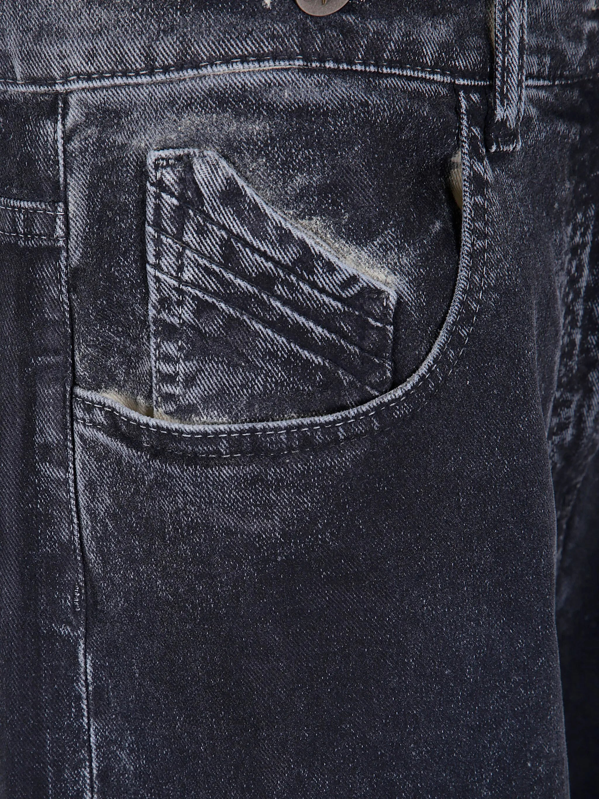 double-waistband baggy jeans - 3