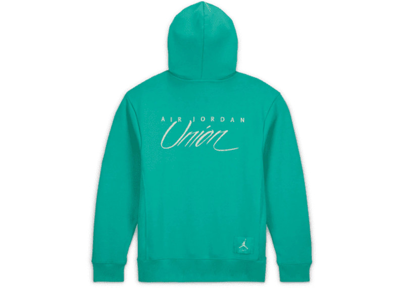 Jordan Jordan x Union MJ Fleece Hoodie Kinetic Green/White outlook