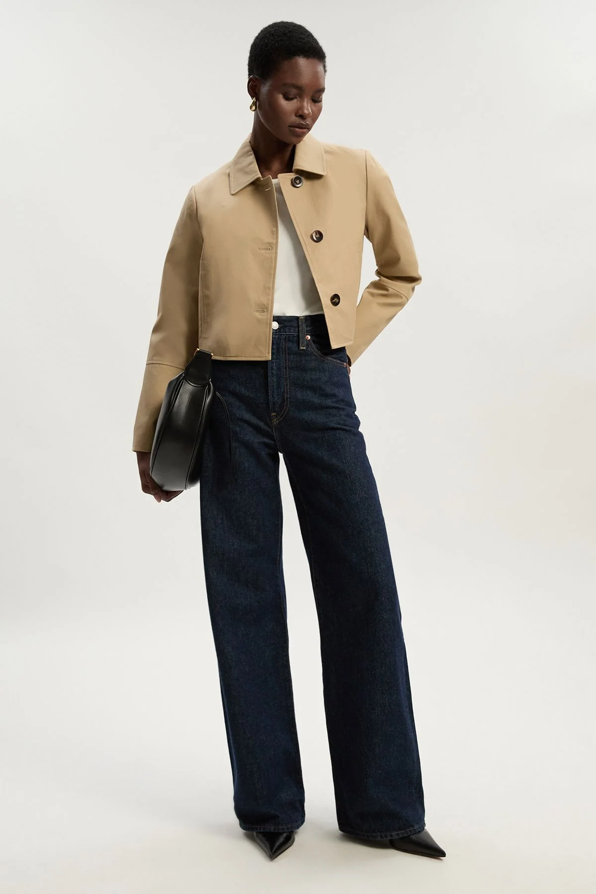 Cotton Button Tailored Jacket - 1