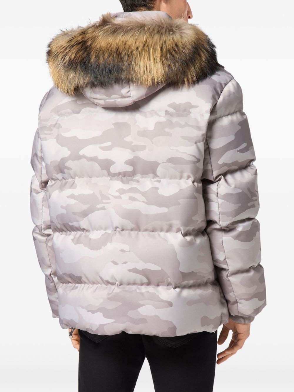 camouflage-print padded parka coat - 3