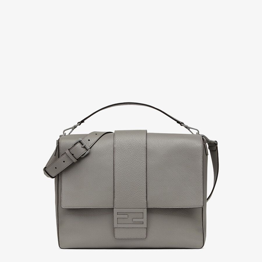 Light gray leather bag - 1