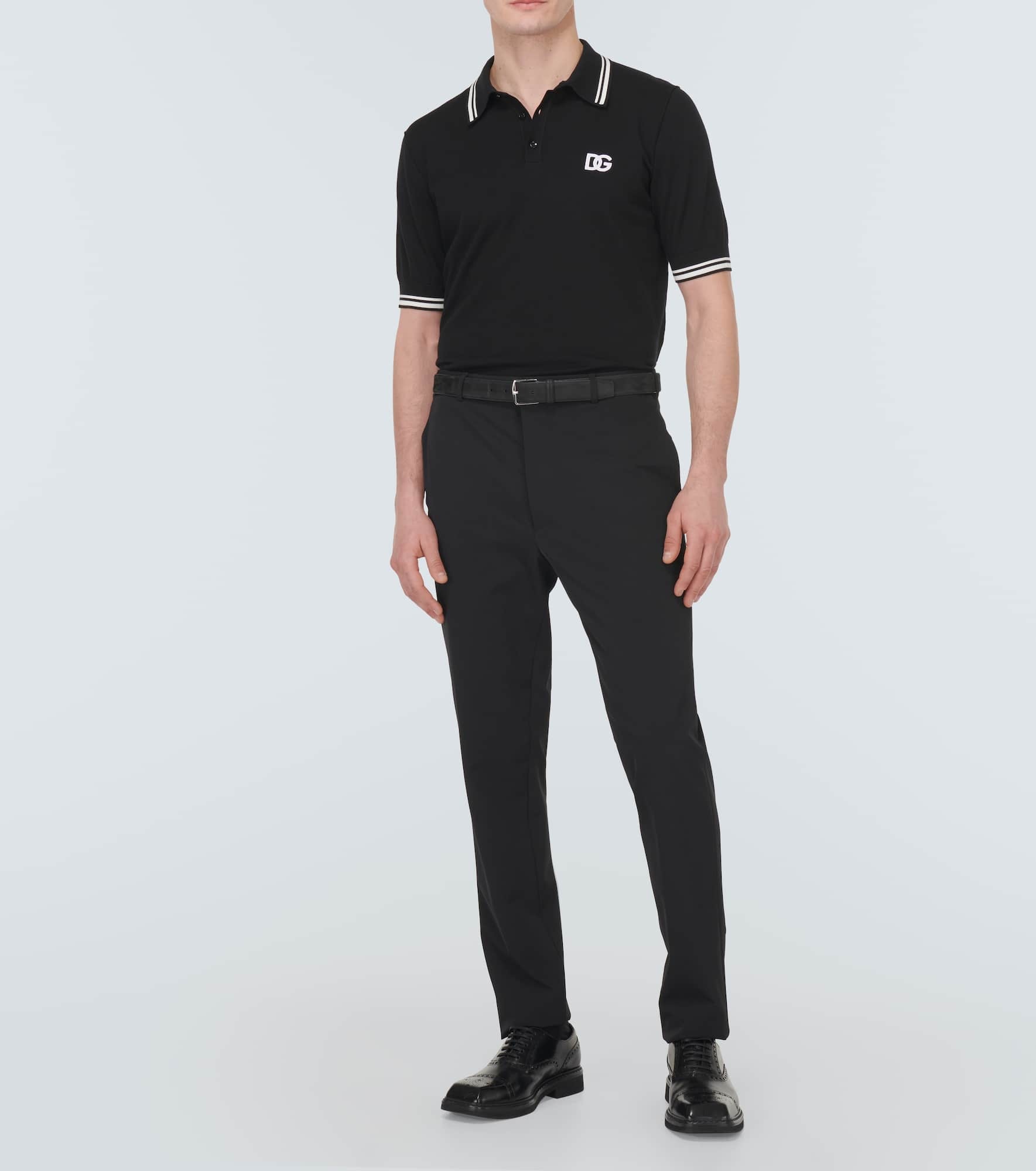 Logo cotton piqué polo shirt - 2